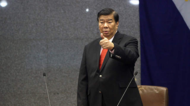 'NO PATRONAGE.' Senate President Franklin Drilon says the Supreme Court decision will "dismantle the system of political patronage." He opts for a supplemental budget to fund disaster rehabilitation. Photo by Joseph Vidal/Senate PRIB 