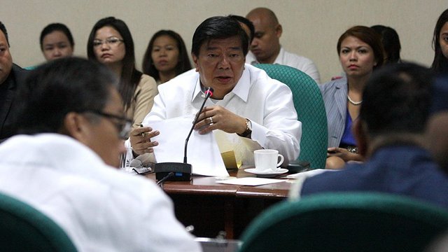 EASIER PROCESS? Senate President Frank Drilon suggests asking the court to hold Napoles' hearing at her detention camp in Fort Santo Domingo in Laguna instead of transferring her to Makati for her hearings. Photo by Senate PRIB/Cesar Tomambo 