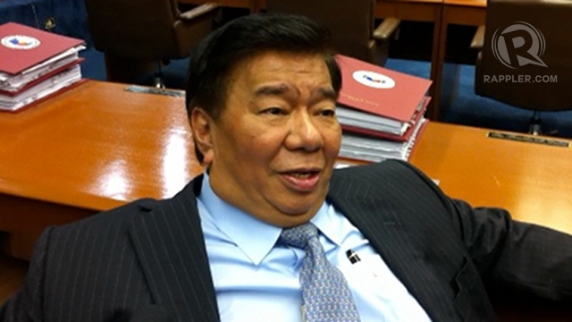 HARDEST PART OVER. Sen Franklin Drilon says the sin tax reform bill hurdled the hardest part, with senators agreeing to raise P40 billion in revenues from tobacco and alcoholic products. Photo by Ayee Macaraig 