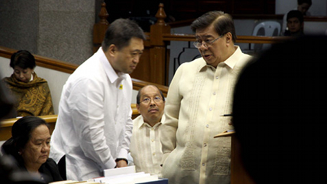 ON TRACK. Sen Franklin Drilon says President Benigno Aquino III will be able to sign his two priority measures by the end of the year with only minor differences in the Senate and House versions of the sin tax bill and the budget. File photo by Alex Nuevaespana, Senate PRIB 