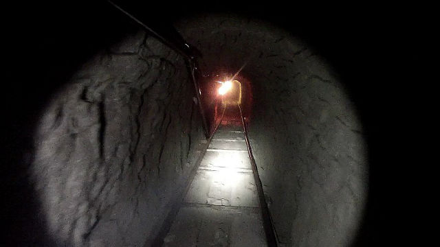 DRUG TUNNEL. Authorities unearth the drug supertunnel. AFP PHOTO / Immigration and Customs Enforcement