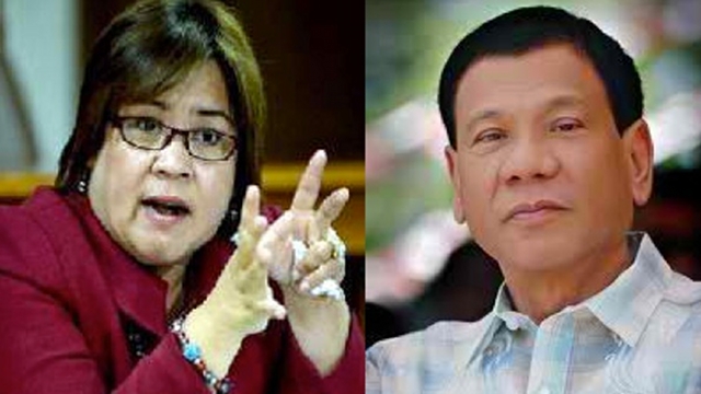 DEFINING MOMENT. Human rights advocates say De Lima's defining moment as CHR chairperson was investigating then Davao Mayor Rodrigo Duterte for his alleged links to the Davao Death Squad. File photos 