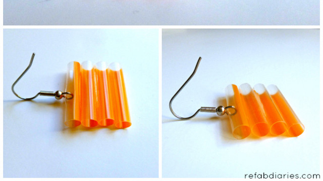 STRAW EARRINGS. Turn your straws into crazy drop earrings