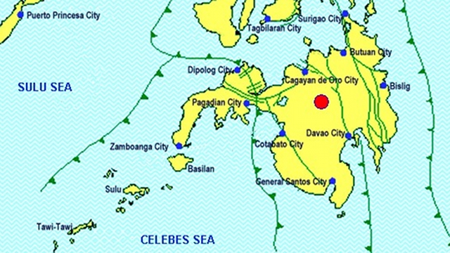 STRONG QUAKE. A magnitude-5.6 earthquake strikes Bukidnon on Tuesday. Courtesy of Phivolcs