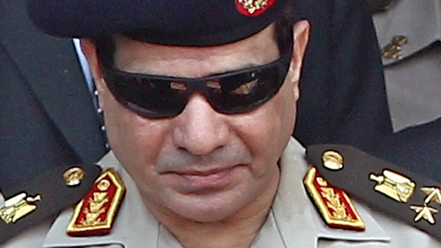 FRONTRUNNER. A file photograph showing Egyptian Minister of Defense now Presidential election frontrunner Abdel Fattah al-Sissi in Cairo, Egypt, 20 September 2013. Photo by Khaled Elfiqi/EPA