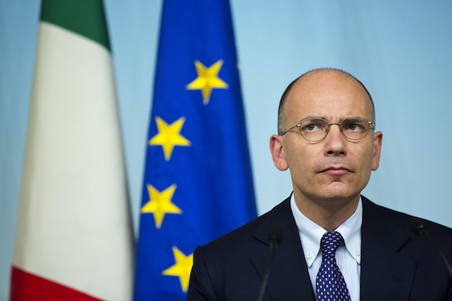 STAYING OR GOING? In this file photo, Italian Prime Minister Enrico Letta reacts during a government media conference at the Chigi Palace in Rome, Italy, 20 September 2013. EPA/Gudio Montani
