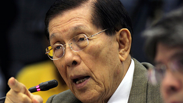 'CALLING A SPADE A SPADE.' Senate President Juan Ponce Enrile admits he refused to give 4 of his critics in the Senate 'further additional funds.' He said, "I stand by the exercise of my sole discretion." File photo by Joseph Vidal/Senate PRIB