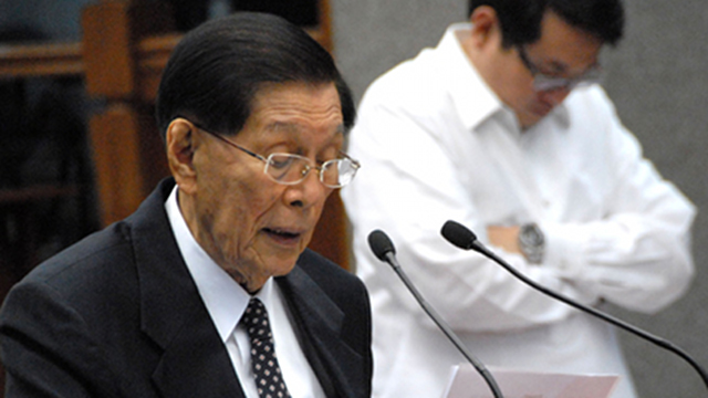 'INNOCENT.' Senate Majority Leader Juan Ponce Enrile says he trusts the Ombudsman to conduct a thorough, complete, impartial probe of the charges that the justice department didn't provide him. File photo by Senate PRIB 