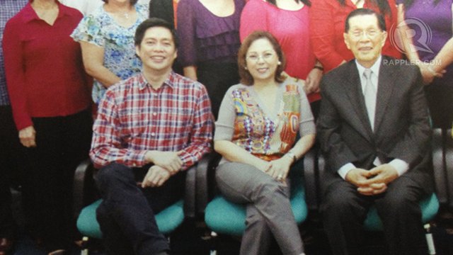 ALSO CHARGED. Enrile's deputy chief of staff Jose Antonio Evangelista (L) was named by witnesses as signing endorsement letters on the senator's behalf. Enrile's former chief of staff Gigi Reyes (center) was among those charged before the Ombudsman on Monday. Photo from Senate library