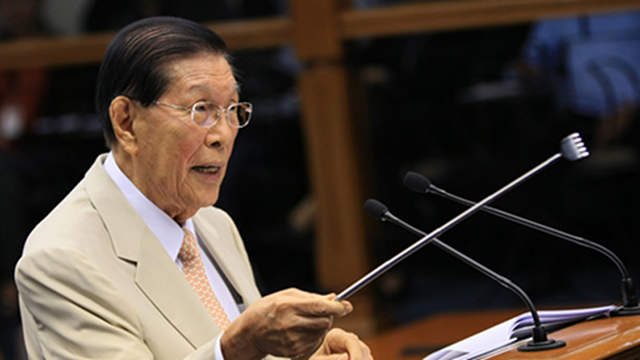 'NO EVIDENCE.' Senate Minority Leader Juan Ponce Enrile tells the Ombudsman that there is no testimonial or documentary evidence showing that he received kickbacks in the pork barrel scam. File photo from Senate website 