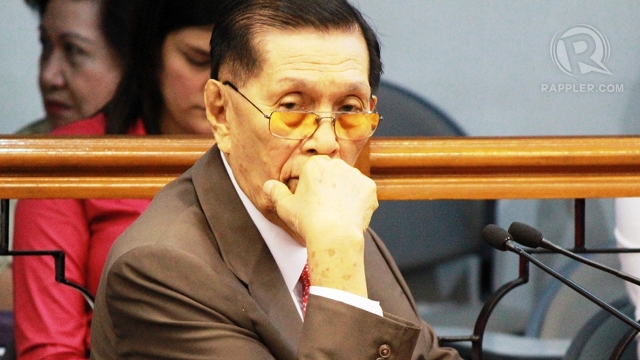 What's Twitter? Senate President Juan Ponce Enrile promises to have a 'more enlightened view' on the Cybercrime Law as he strives to familiarize himself with the technology. File photo by Hoang Vu