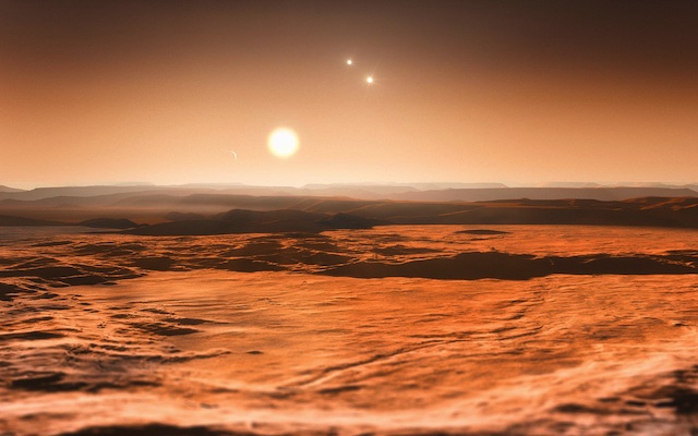 Artist's impression of the Gliese 667C system. Image courtesy of ESO