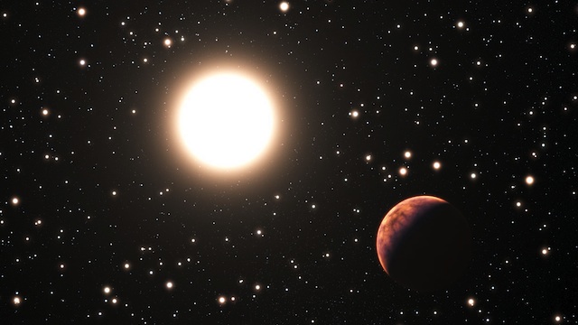 AN EXOPLANET'S JOURNEY. Artist's impression of an exoplanet orbiting a star in the cluster Messier 67. Image courtesy ESO