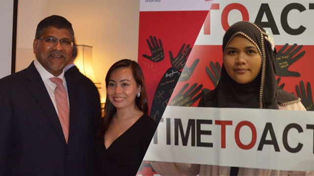 NATIONAL ESSAY WINNERS. Jill Angeli V. Bacasmas and Ma. Reinna Salcedo Bermudez will head to London for the Global Summit to End Sexual Violence in Conflict. All photos courtesy of the British Embassy.