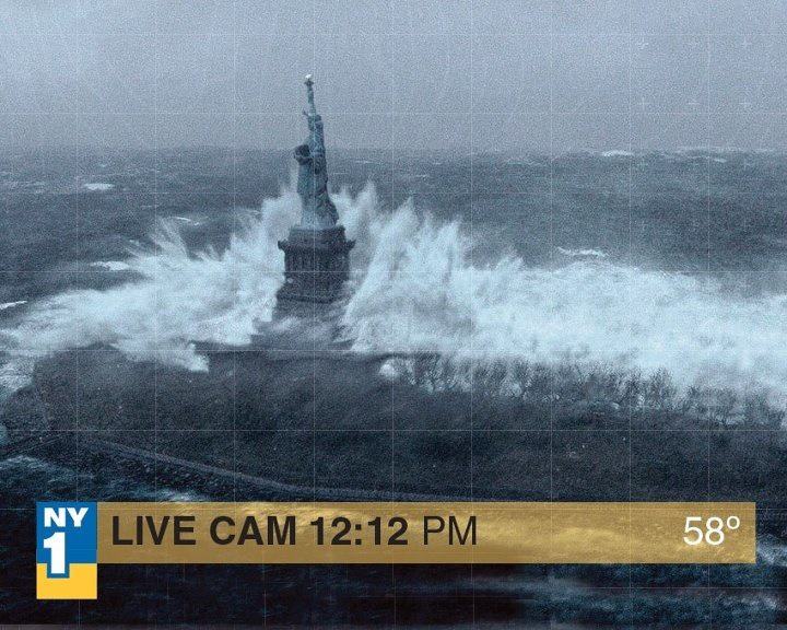 LADY LIBERTY IN TROUBLE? This photo would've been scary if only it were real.