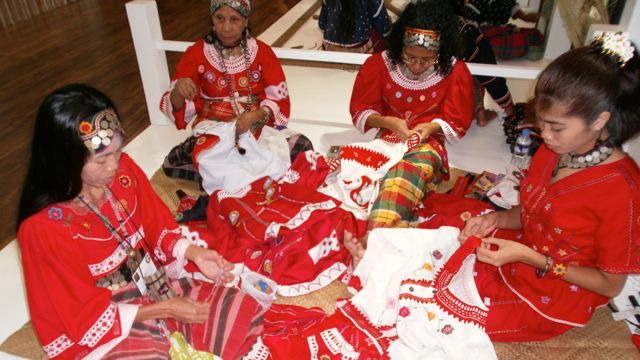 INDIGENOUS FABRIC BEING TRANSFORMED into clothes in HIBLA