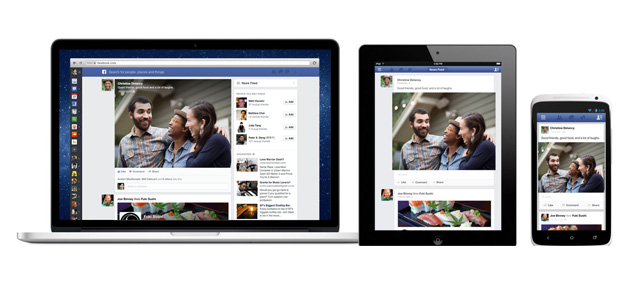 ALL DEVICES. Facebook promises the News Feed experience will be the same on all devices.