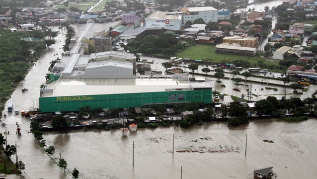 FLOODED: Aerial view of Laguna. Photo by the Philippine Air Force