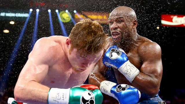 DOMINANT. Mayweather was excellent on all fronts vs Alvarez. Photo by AFP/Al Bello.