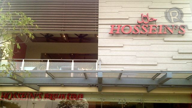 HOSSEIN'S PERSIAN KEBAB. It is located in the new restaurant strip outside of the main mall, right before Fully Booked
