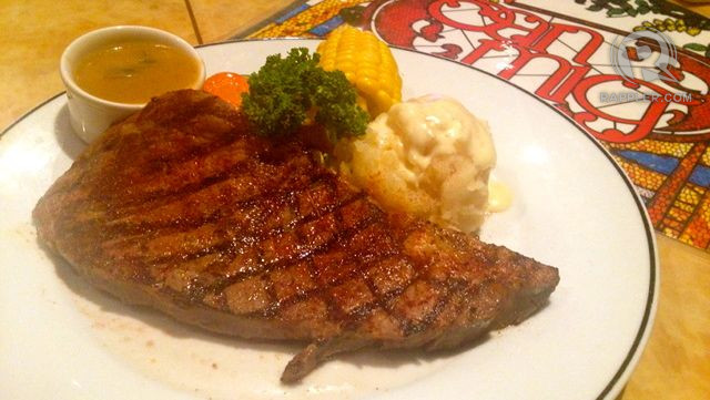 RIB EYE STEAK. Best-seller and a favorite of the pub’s expat clients