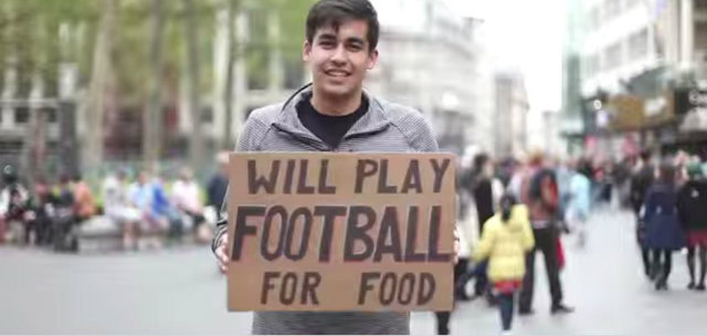 SPORTS FOR FOOD. Footy for Food, a non-profit and volunteer-ran organization, supplies and funds food banks through sports. Can the Philippines adopt the same initiative? Screengrab from Footy for Food's video