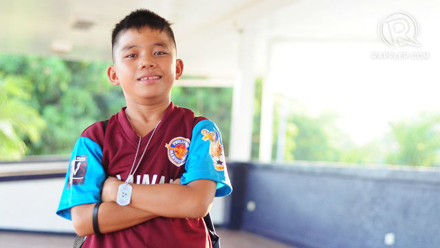 PAYING IT FORWARD. 11 year-old, Idoy Magun from Palawan dreams of joining the PMC one day and hopes to coach and help children like him in the future
