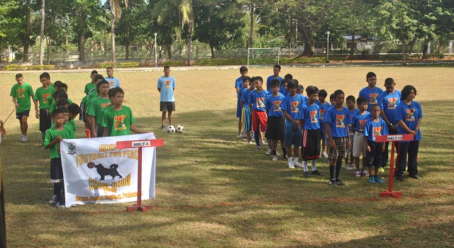 FOOTBALL FOR PEACE IN PALAWAN. PMC in Palawan holds its first introductory match on February 3, 2013