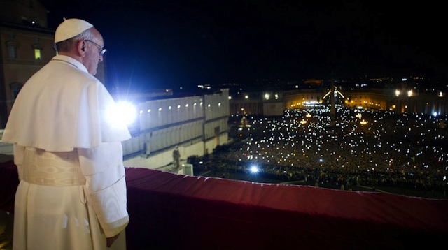 BUSY SCHEDULE. This handout picture released by the Vatican Press Office shows Argentina's Jorge Bergoglio, elected Pope Francis, appearing at the window of St Peter's Basilica's balcony after being elected the 266th pope of the Roman Catholic Church on March 13, 2013. AFP PHOTO/OSSERVATORE ROMANO 
