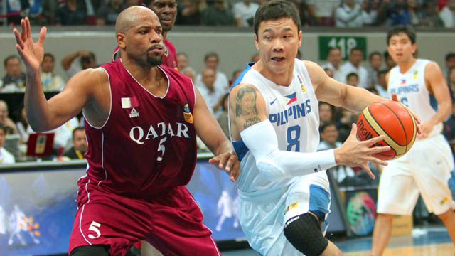#GOQATAR. Gilas needs Hayes and Qatar to beat Taiwan to take the top seed. Photo by FIBA Asia/Nuki Sabio.