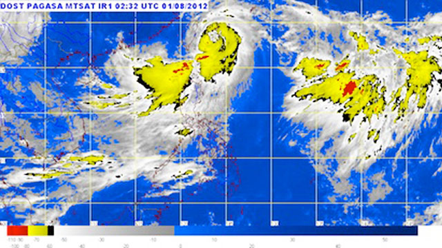 MTSAT Enhanced-IR Satellite Image of typhoon Gener (international codename Saola) as of 10:32 A.M., 01 August 2012. Photo courtesy of Pagasa.