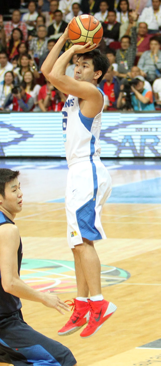 FIRESTARTER. Chan opened the game with a triple! Photo by FIBA Asia/Nuki Sabio.