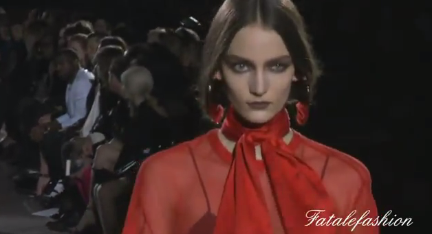 GIVENCHY FALL-WINTER 2012/2013. Screen grab from YouTube