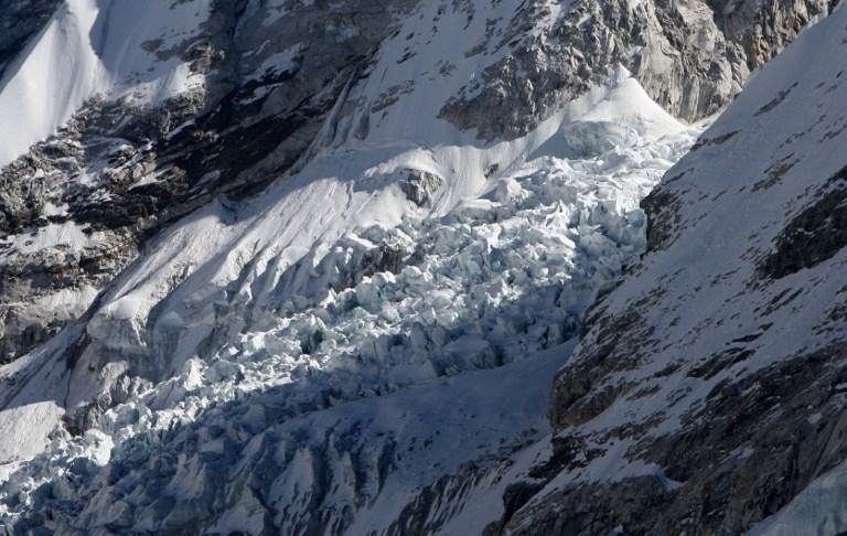 HIMALAYAN GLACIER. This photograph taken on December 4, 2009 shows the Khumbu Glacier, one of the longest glaciers in the world, in the Everest-Khumbu region some 140 km (87 miles) northeast of Kathmandu, Nepal. Photo by AFP/Prakash Mathema