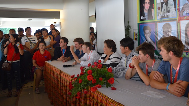 WELCOME TO DAPITAN. Foreign cultural exchange students welcomed by government officials and students in a meeting in Dapitan City. Photo by Gualberto Laput