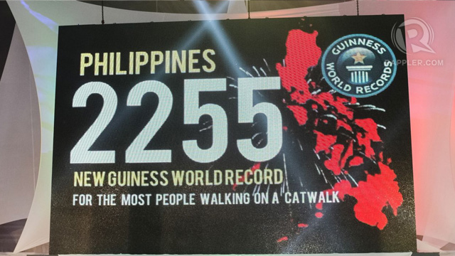 OFFICIALLY AMAZING. The Philippines now holds the Guinness World Record for the most number of people walking on a catwalk. All photos by Edric Chen