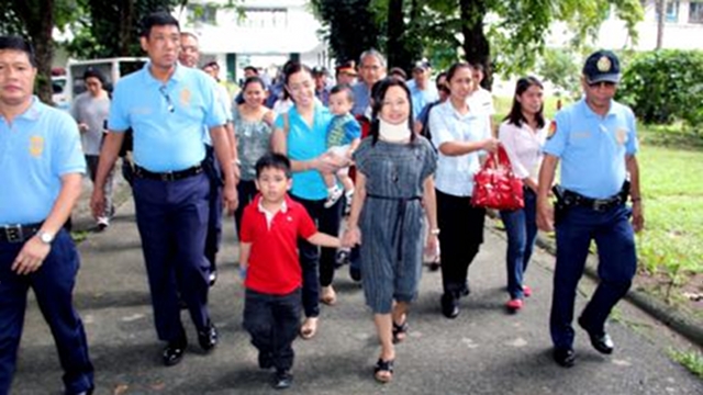 WALKING FREE. Lawyers of former President Gloria Macapagal-Arroyo say she just wants a break after 8 months in hospital detention. Photo from the office of Rep Arroyo 