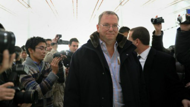 DIVESTING? Google's Chairman Eric Schmidt is selling 42% of his shares in the company. Photo by AFP