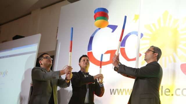 GOOGLE PHILIPPINES. Google's Philippine office launch has a pot-breaking ceremony to commemorate the event. 
