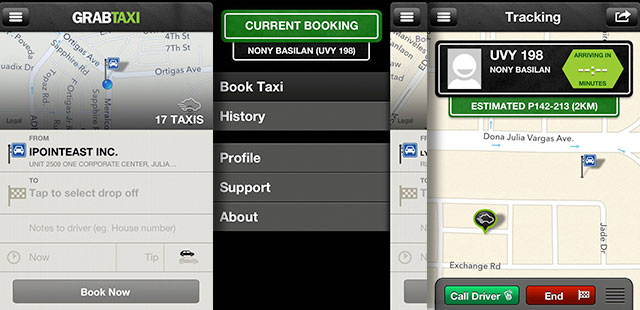 BOOK, TRACK, AND GO! GrabTaxi allows you to book and tack your cab ride in just a few taps.