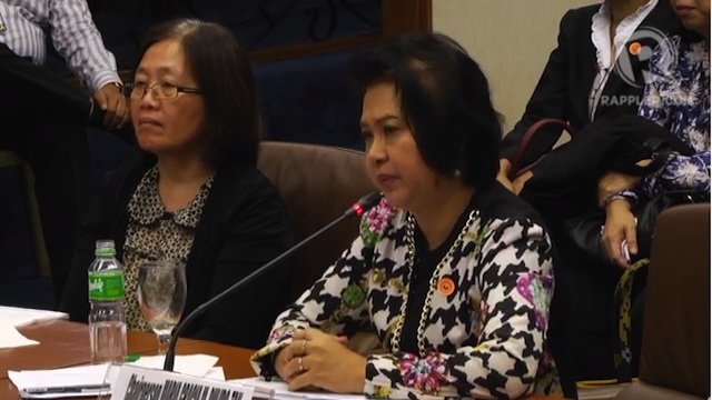 WON'T NAME NAMES. COA chairperson Grace Pulido Tan won't name the two senators named in the commission's next report
