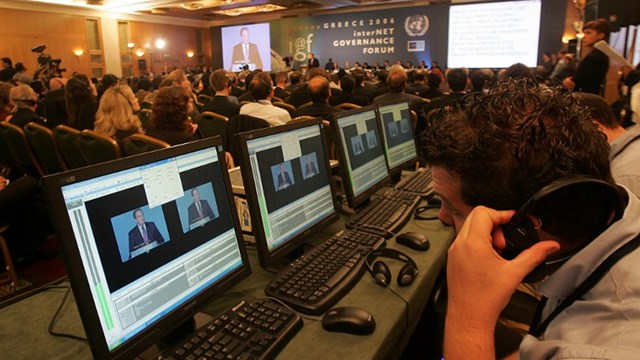 A FIRST. This year's Internet Governance Forum in Bali is a first for Southeast Asia. This photo shows the first IGF held in Athens, Greece in 2006. File photo by Louisa Gouliamaki/AFP