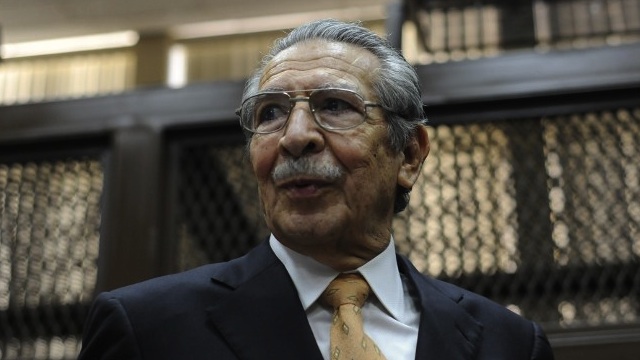 GUILTY. Former Guatemalan de facto President (1982-1983) and retired General Jose Efrain Rios Montt sits during a court hearing in Guatemala City on January 31, 2013. AFP PHOTO/Johan ORDONEZ