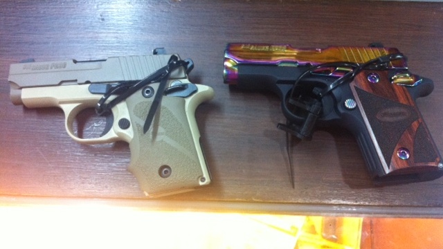 GUN SHOPPING. Guns suggested to the writer at the store. Photo by Natashya Gutierrez.