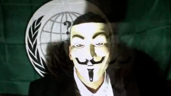 A SCREEN GRAB FROM an interview with a member of the hackers group, Anonymous, posted on YouTube (youcefdar) 