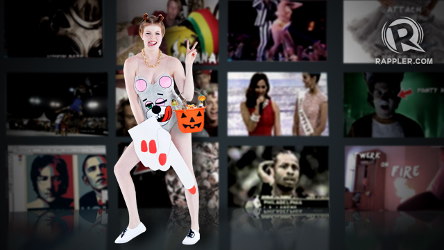 Viral videos are a treasure trove for Halloween costume ideas. Halloween pail image from Shutterstock.