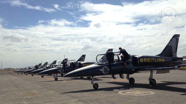 NEED FOR SPEED. The sexy jets of the Breitling Jet Team gleaming and ready to fly. Photo by Katherine Visconti