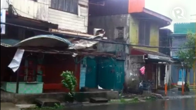 ANGRY WINDS. Strong, howling winds sweep through Cebu City. Screengrab from video taken by Jenn Torculas