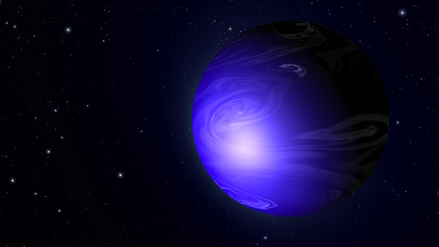 Artist's impression of blue planet HD 189733b. Photo courtesy of NASA/ESA/G. Bacon (STScI)