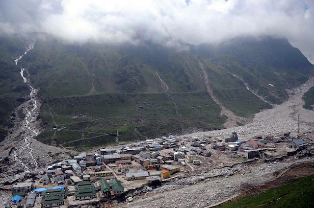 PRESUMED DEAD.  A photograph made available on 25 June 2013 showing a general view of the Kedarnath Veally in Uttrakhand after the flash flood on 22 June 2013. EPA/STR